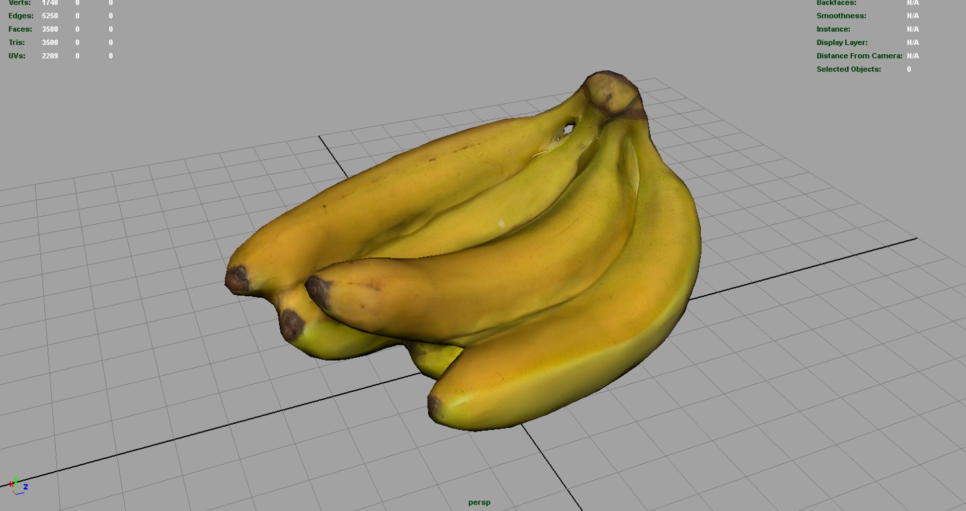 Fruit Banana Food 3D Model - TurboSquid 1339585