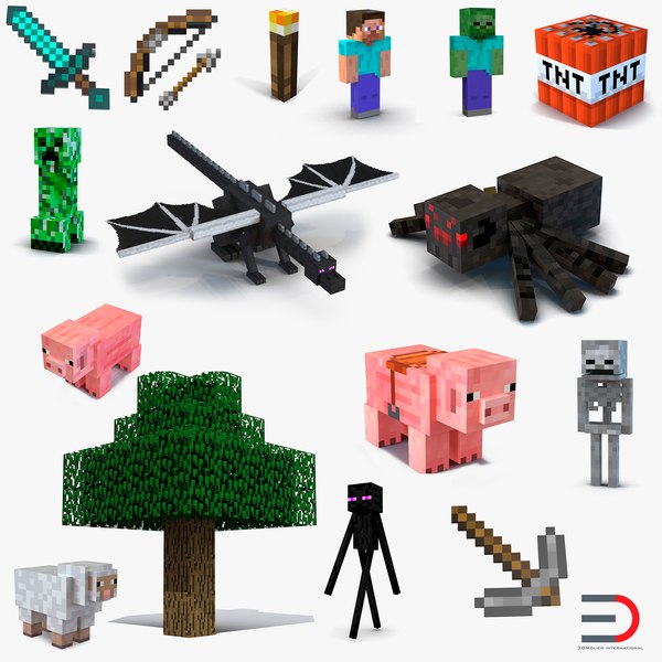 modelo 3d Minecraft espada 3D verde - TurboSquid 1088102