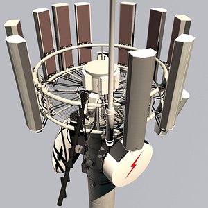 3D model cell repeater tower