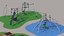 Moderno garoto playground 3d