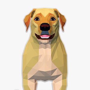 LowPoly Dog - Labrador 3D model