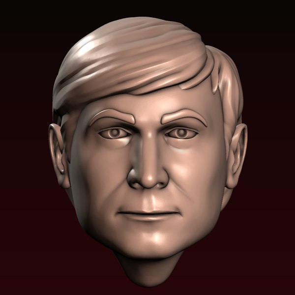 3D Male head 22