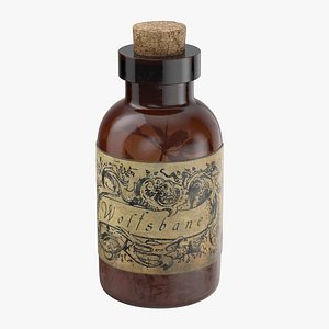 3d potion ingredient jar wolfsbane model