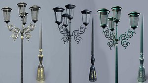 Street Lamp with 3 textures and 3 LODs