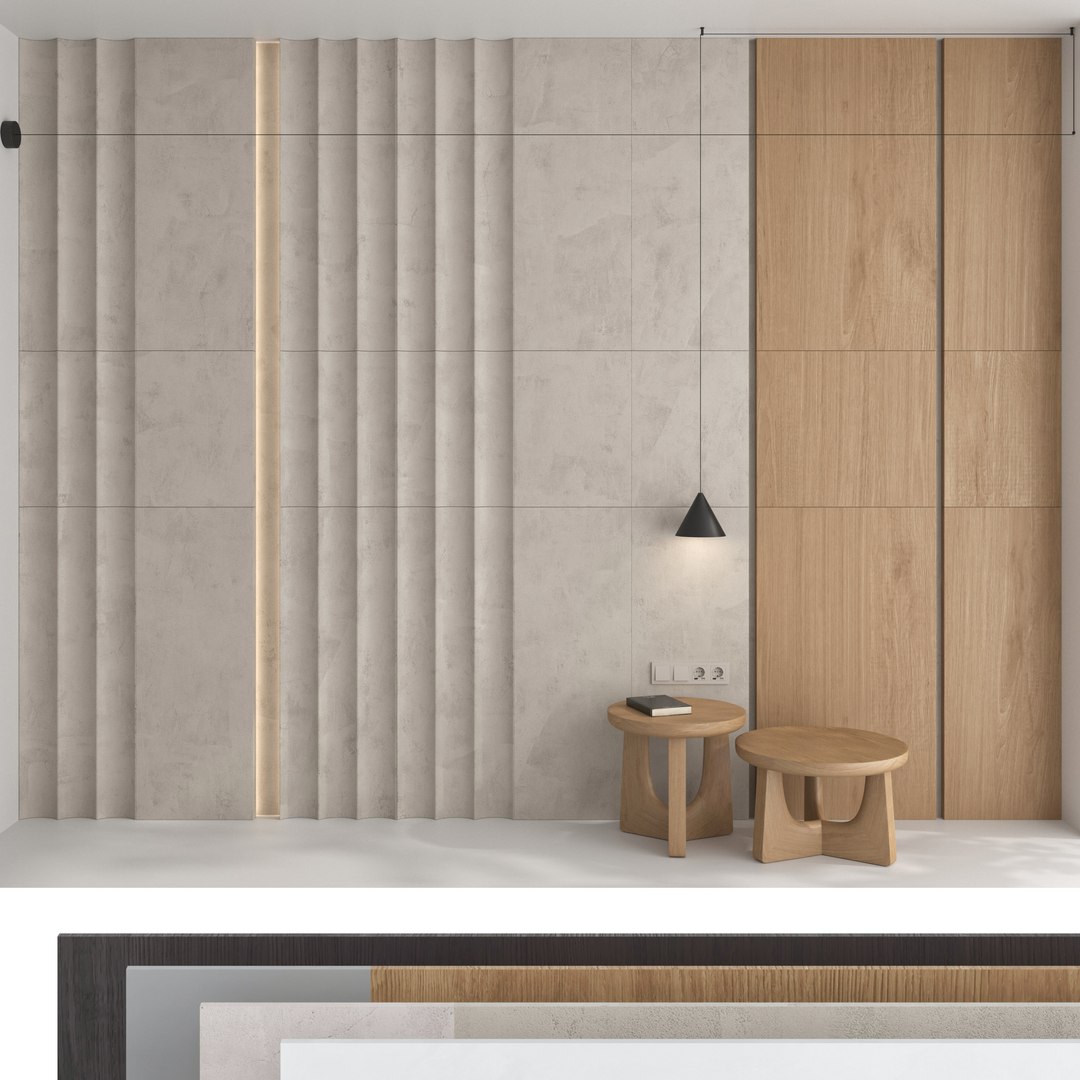 Decorative Wall Panel Set 89 Model - TurboSquid 1957963
