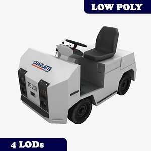 3d 3ds charlatte te-208 baggage tractor