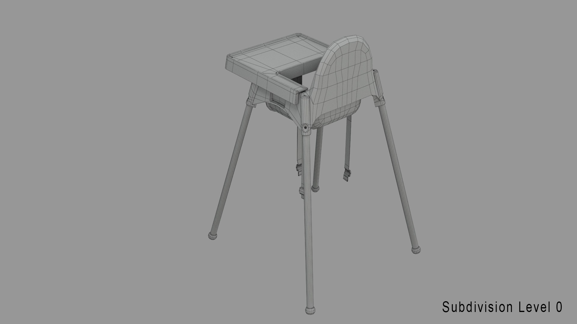 3D Model Ikea Antilop Highchair Tray TurboSquid 1294753