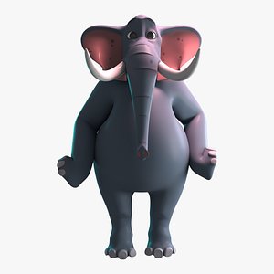 3D model Stylized Elephant Rigged