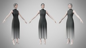 Dress 56 Charleston Green 3D model