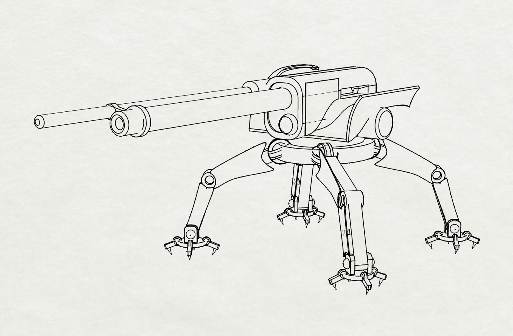 Sci-fi deployable turret 3D model - TurboSquid 1277856