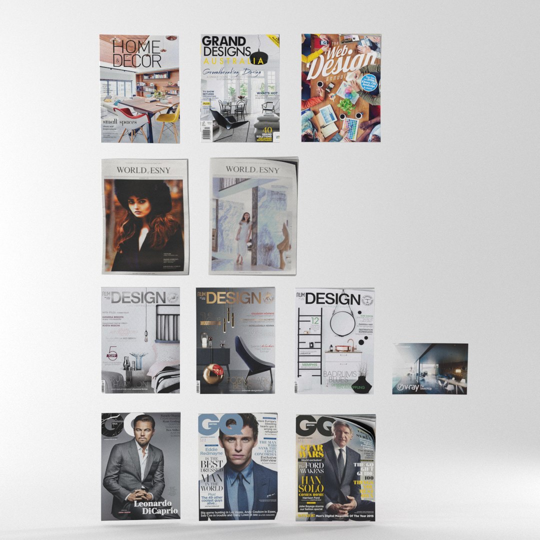 Modern Magazine Rack 3d Max