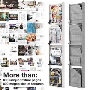 modern magazine rack 3d max