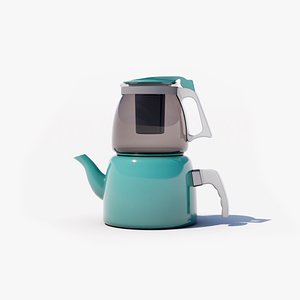 3D Kettle and teapot