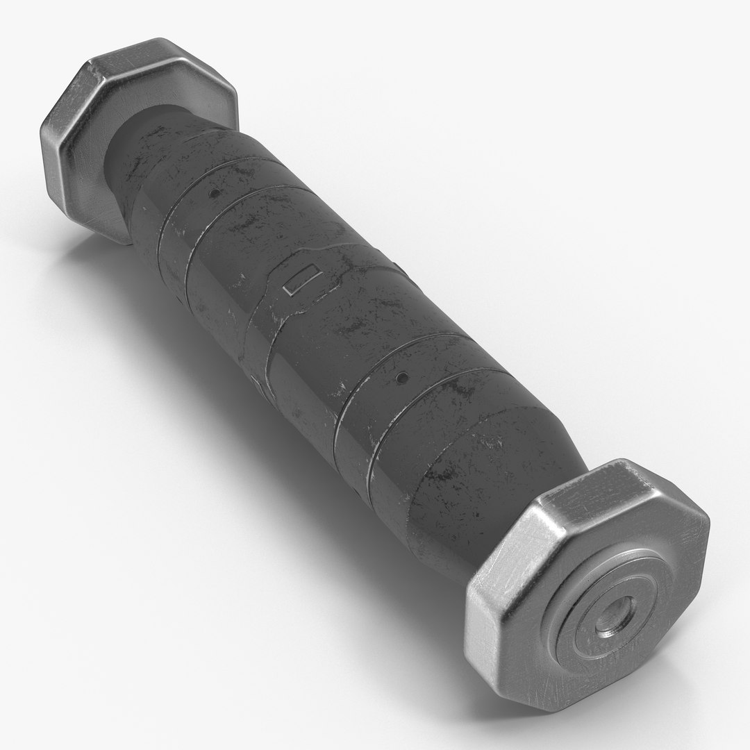 Ram Cylinder Hydraulic Sci-Fi 7 3D Model 3D model preview