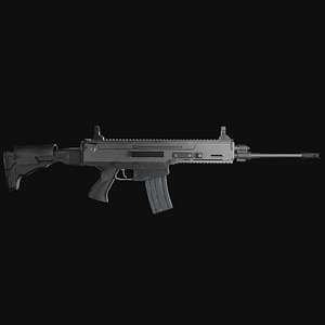 3D rifle weapon gun
