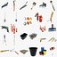 3D Collection of Smallsize Lowpoly Items for Construction model