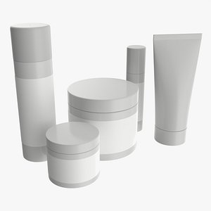 Body Skin Care Set Mockup