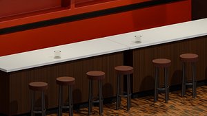 Bundle Pack  Modern Bar Stool 3D model
