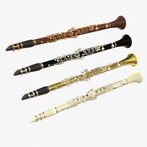 Clarinet Collection Brass White Black and Wood