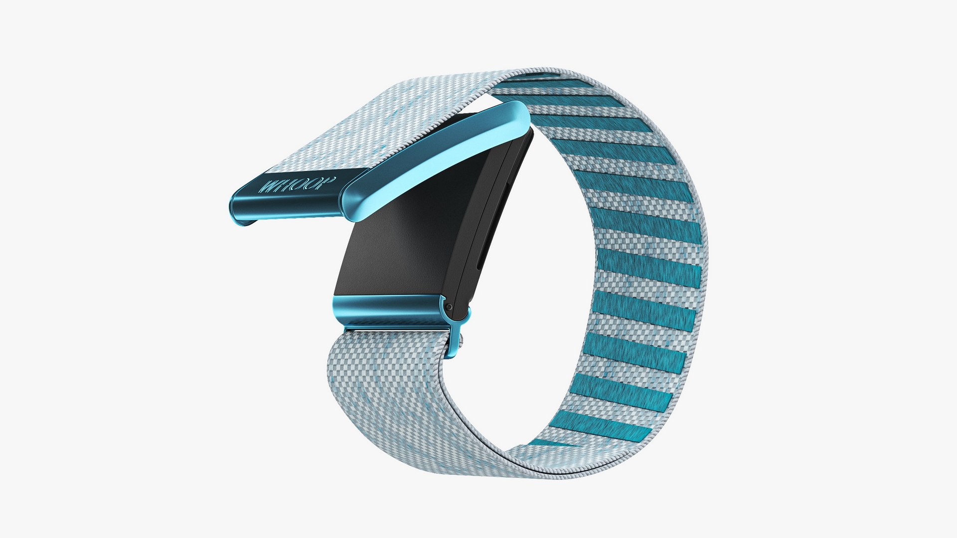 Activity Tracker Whoop 4 Blue Rigged 3D model preview
