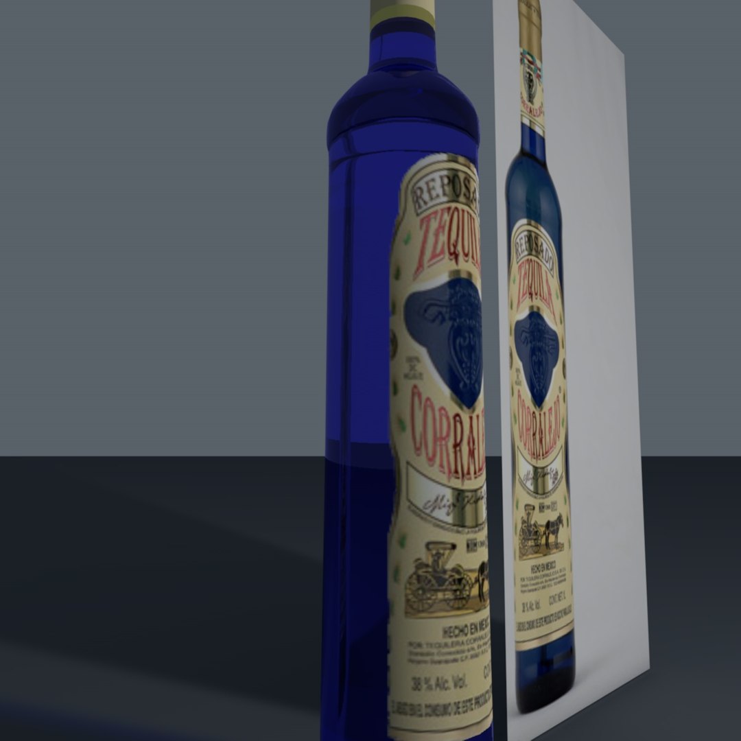 3d Model Blue Tequila