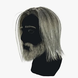 Man Hair Kit 1 Low Poly