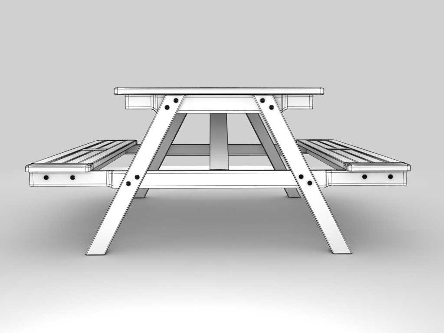 3D Picnic Table - TurboSquid 1171912