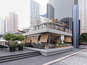 Modern coffee shop model