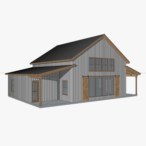 modelo 3d Casa Barndominium 020 - TurboSquid 2200940