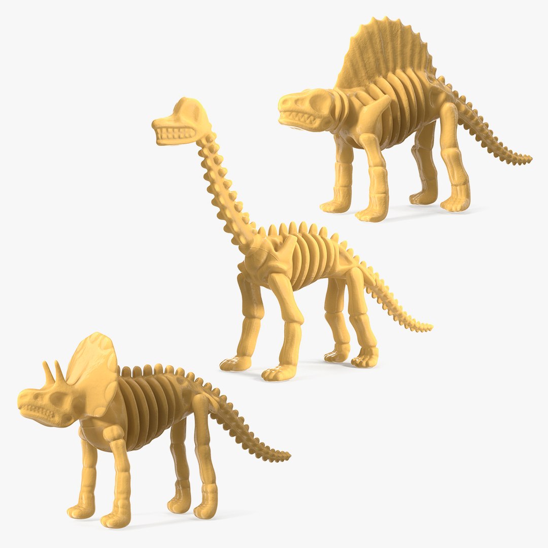 Dinosaur Skeleton Toys Collection 3D model preview