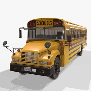 american school bus - 3D model