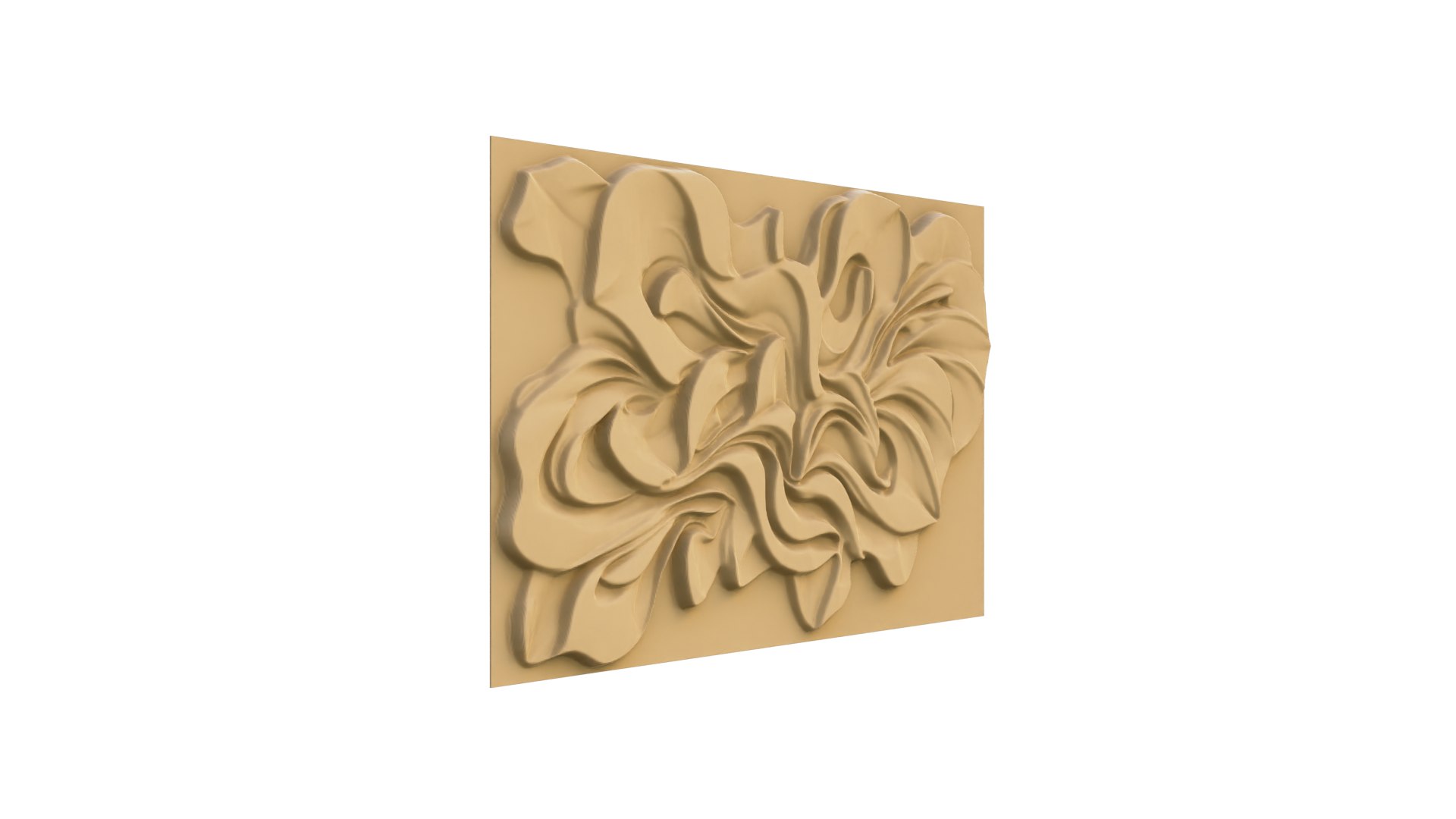 Modern Panel Wall Decor Set Wall Relief Mural CNC 80 3D Model ...