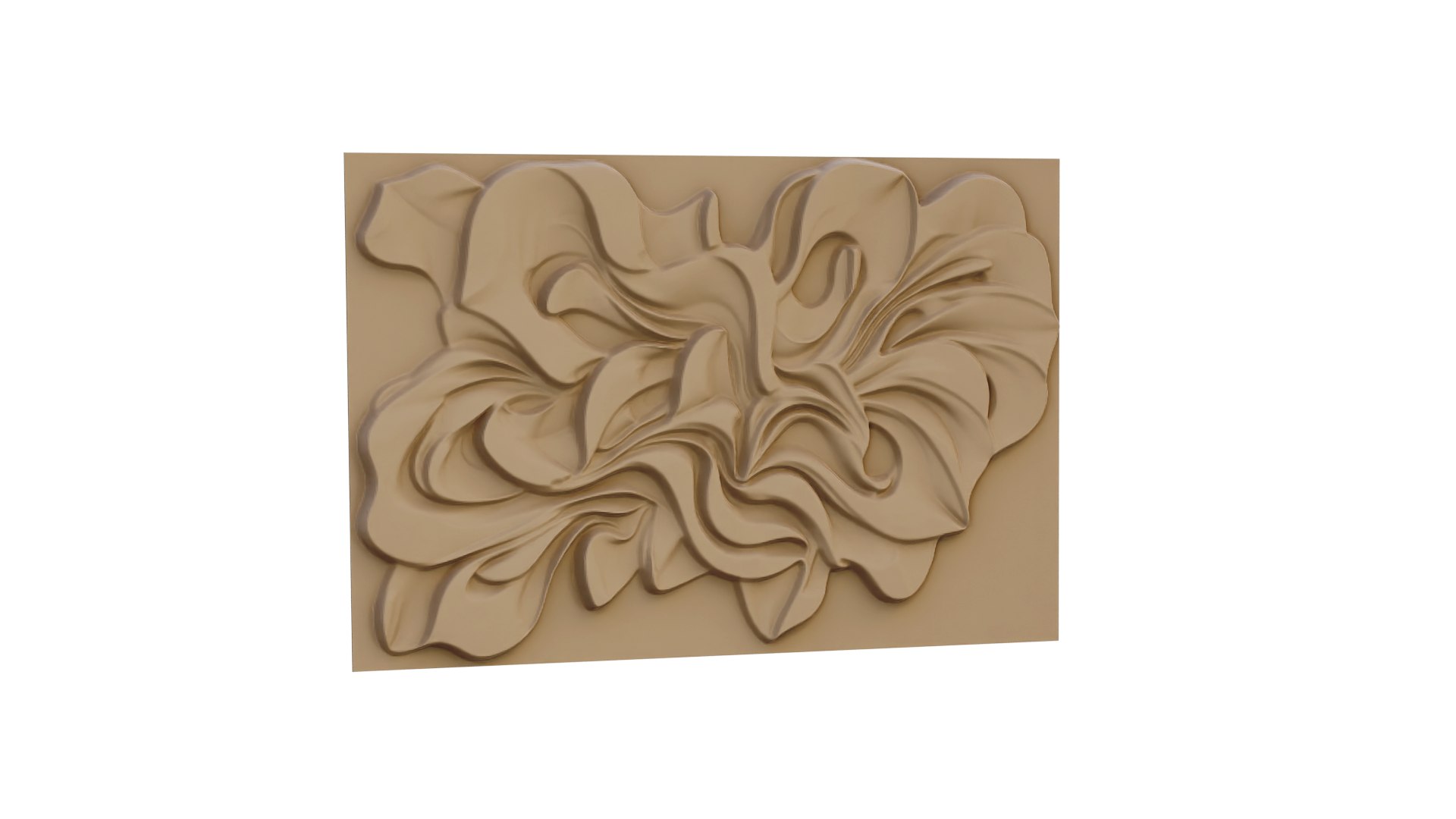 Modern Panel Wall Decor Set Wall Relief Mural CNC 80 3D Model ...