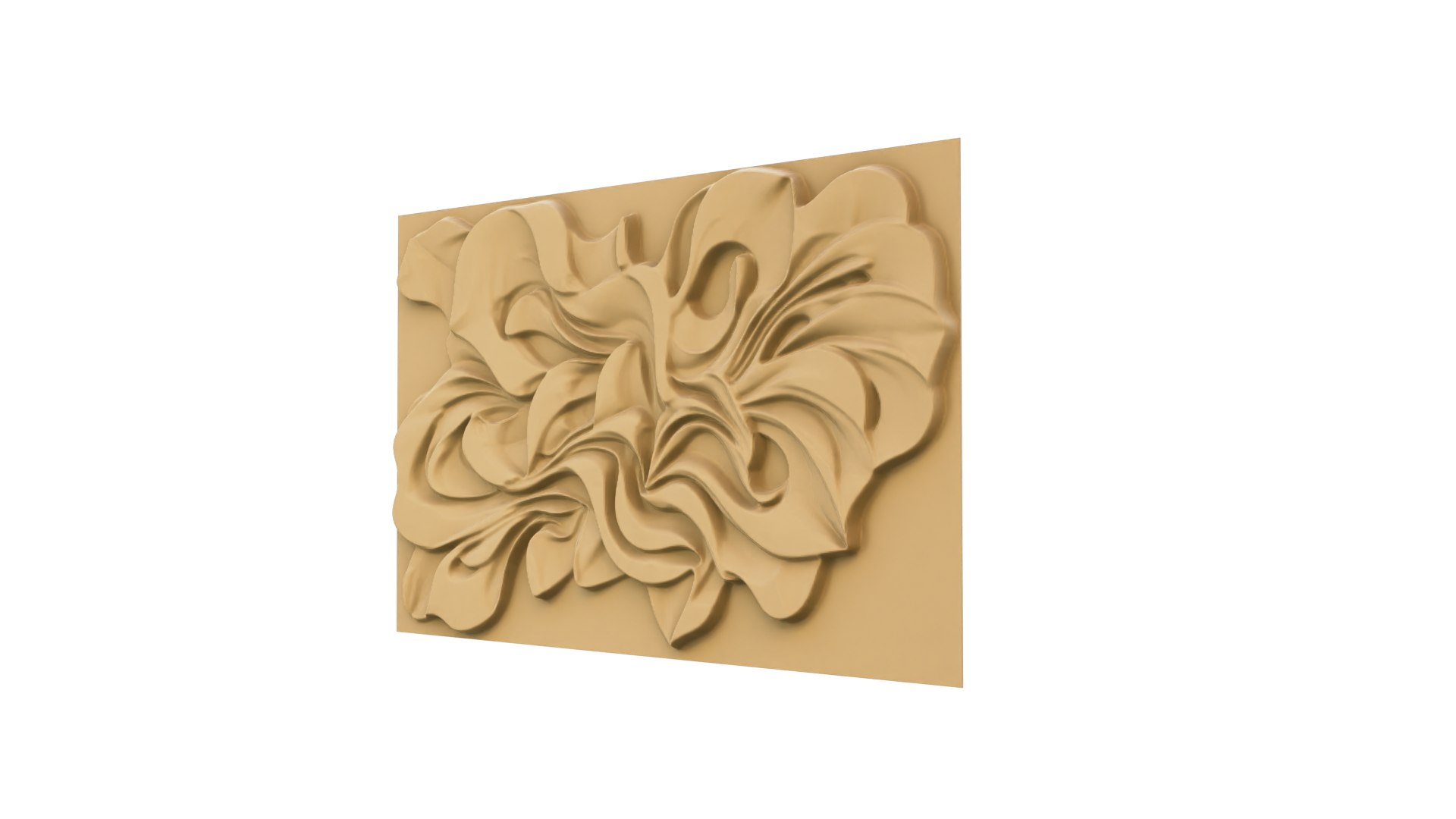 Modern Panel Wall Decor Set Wall Relief Mural CNC 80 3D Model ...