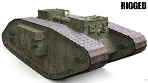 TANK MARK5 rigged model