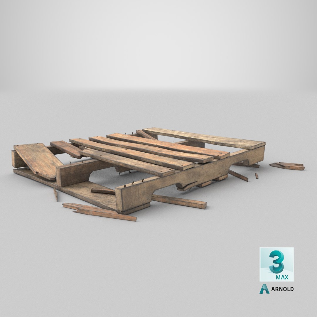 3D Wooden Pallet Damaged model https://p.turbosquid.com/ts-thumb/Le/Xok4vY/Dd/stemcell_max_arnold_render/png/1654066189/1920x1080/fit_q87/929efcfa43855308e99e524814d2a250d7637971/stemcell_max_arnold_render.jpg