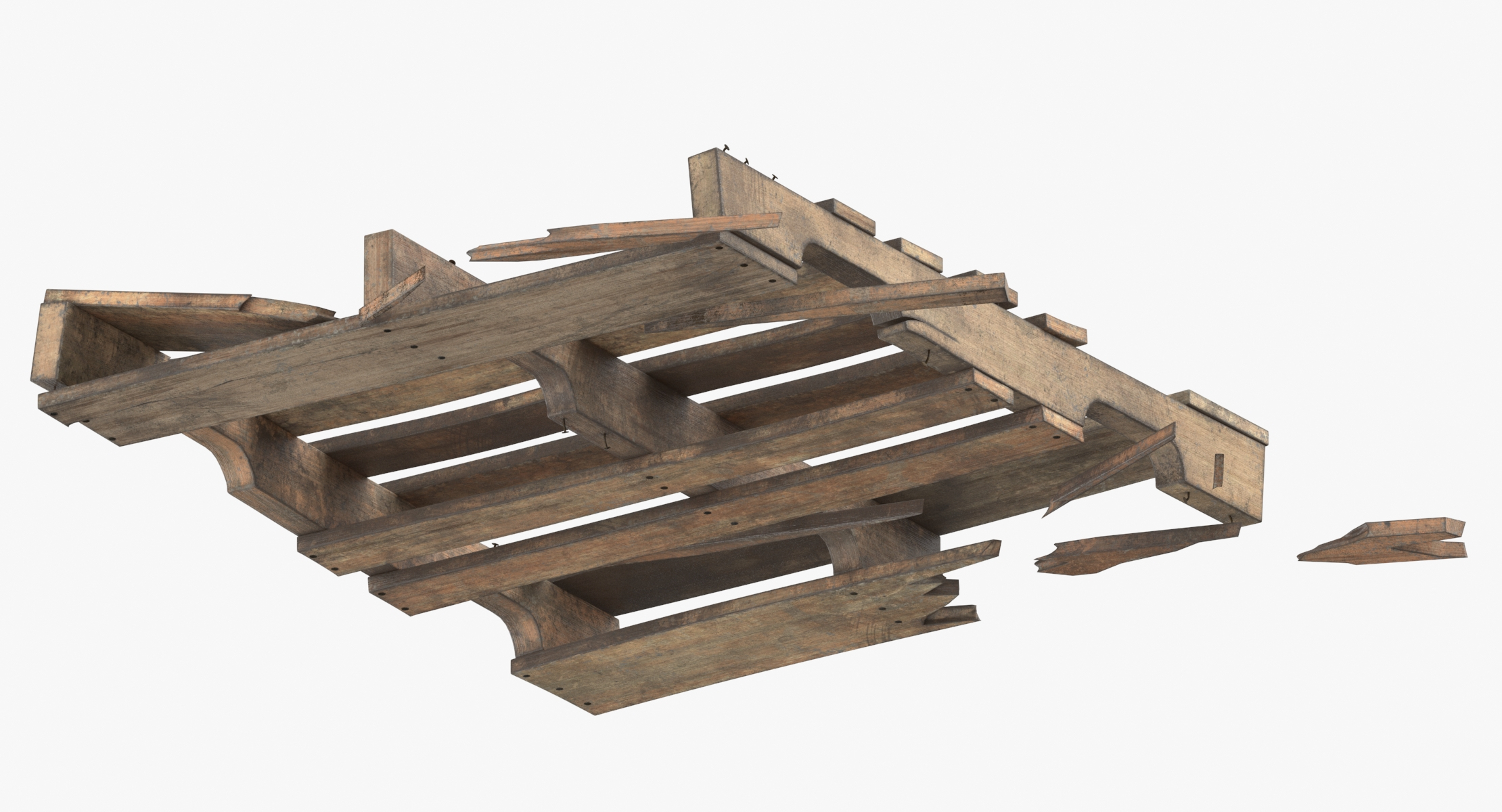 modelo 3d Palet de madera dañado - TurboSquid 1869074
