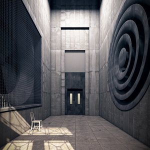 3d hallway realistic