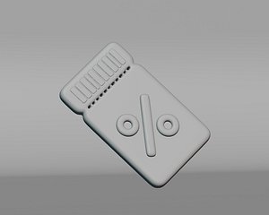3D Discount Coupon Ticket model