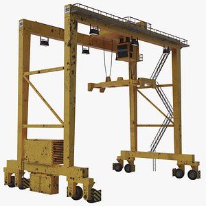 Gantry Crane RTG Low Poly