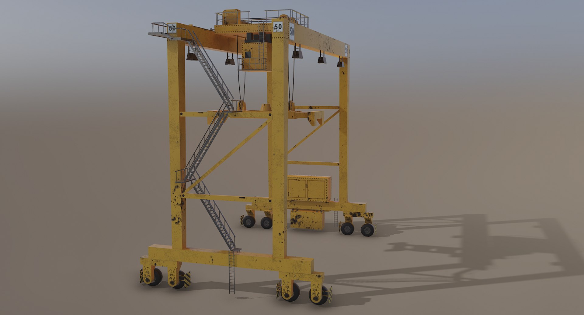 Rtg Gantry Crane Model - Turbosquid 1153562