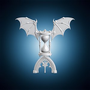 Memento Mori Winged Hourglass 3D Print Model