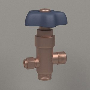 gas valve 3d 3ds