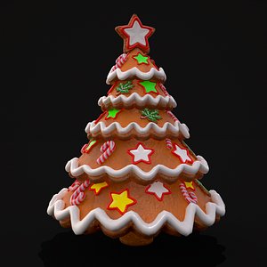 3D Gingerbread Christmas Tree