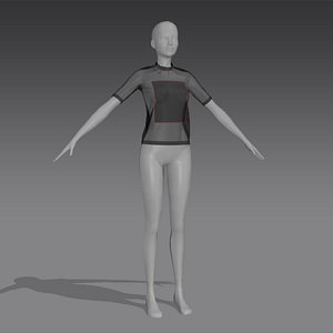3d Transparent shirt model 3D