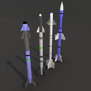premium missile pack 3d model