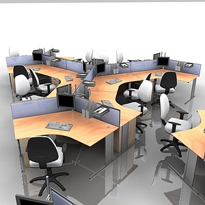 3d lwo office workstation
