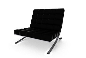 3d model barcelona chair