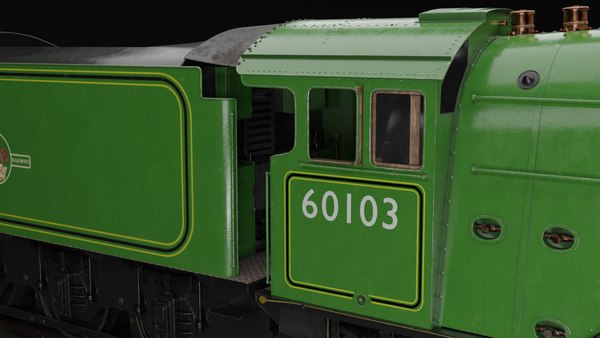 フライング・スコッツマン蒸気機関車 (炭水車付き)3Dモデル