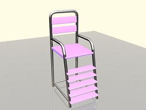 umpire chair tennis 3d model